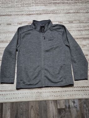 Karbon Men's Grey Full-Zip Sweater